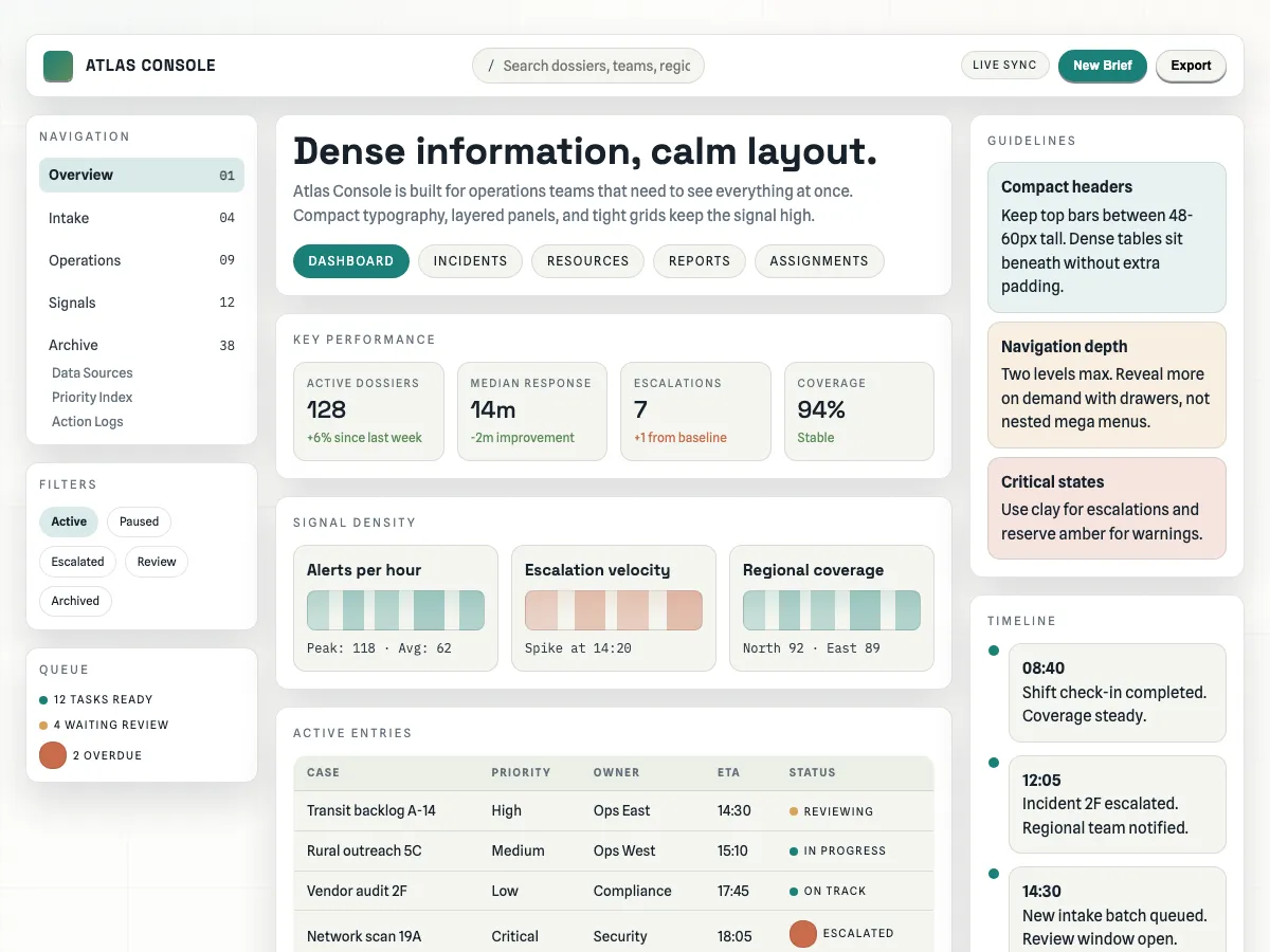 Atlas Console style preview