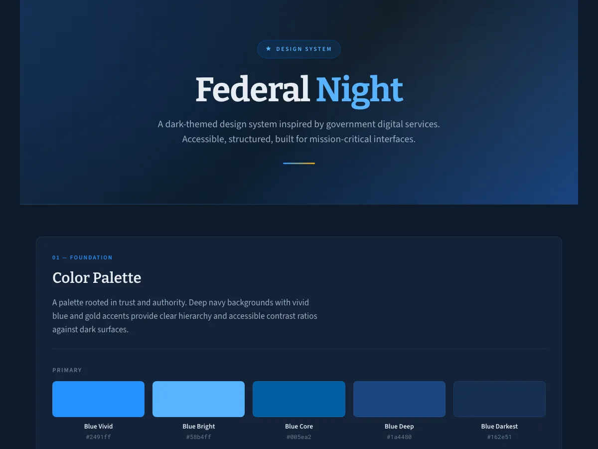 Federal Night style preview