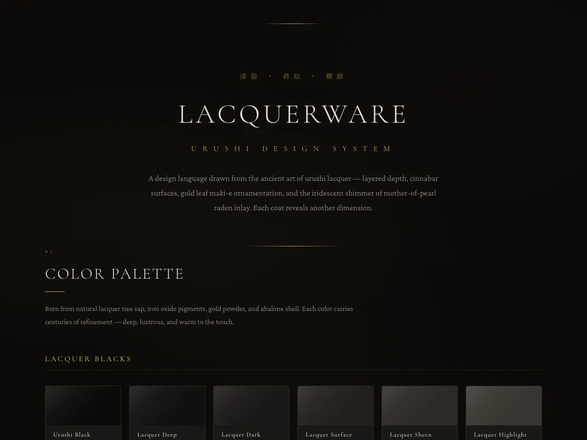 Lacquerware style preview