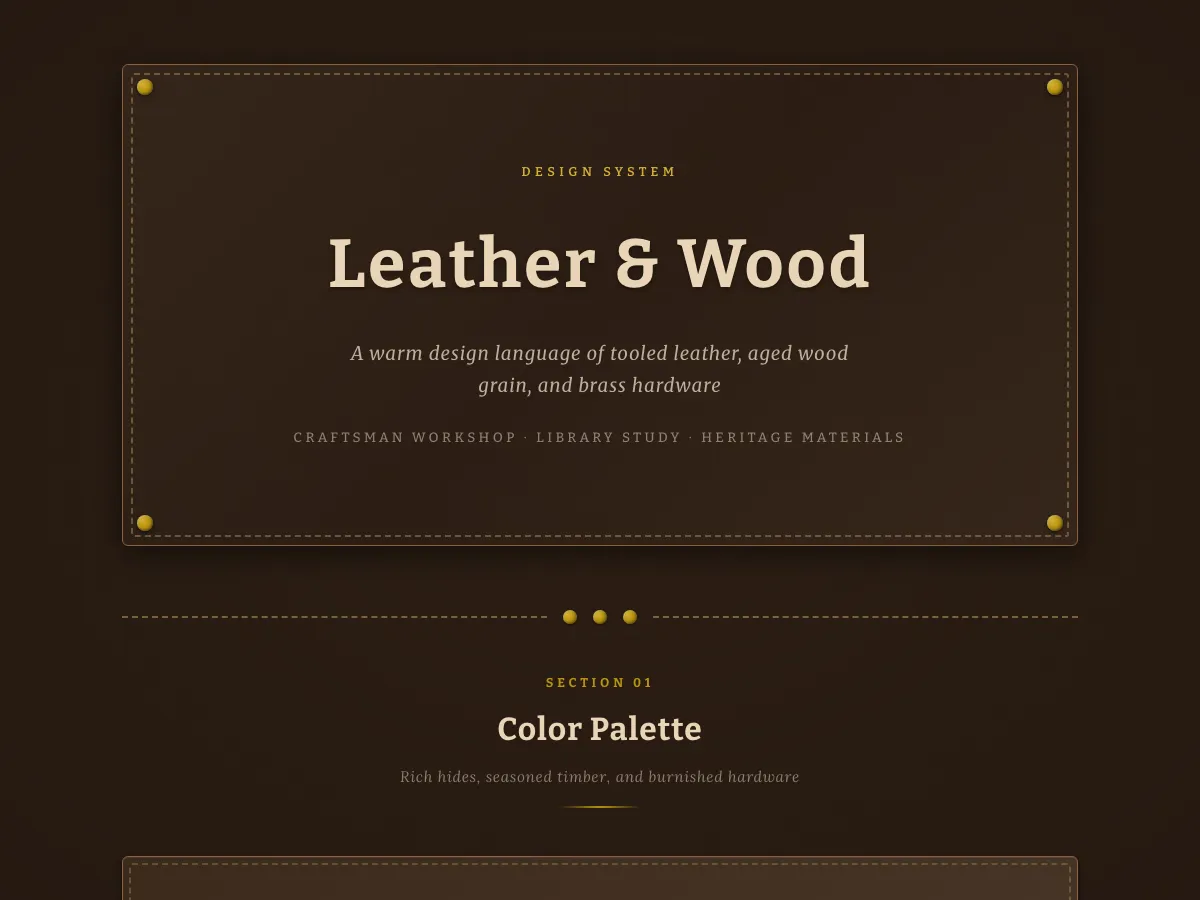 Leather & Wood style preview