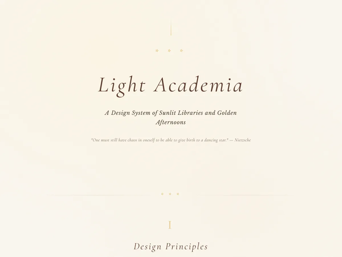 Light Academia style preview