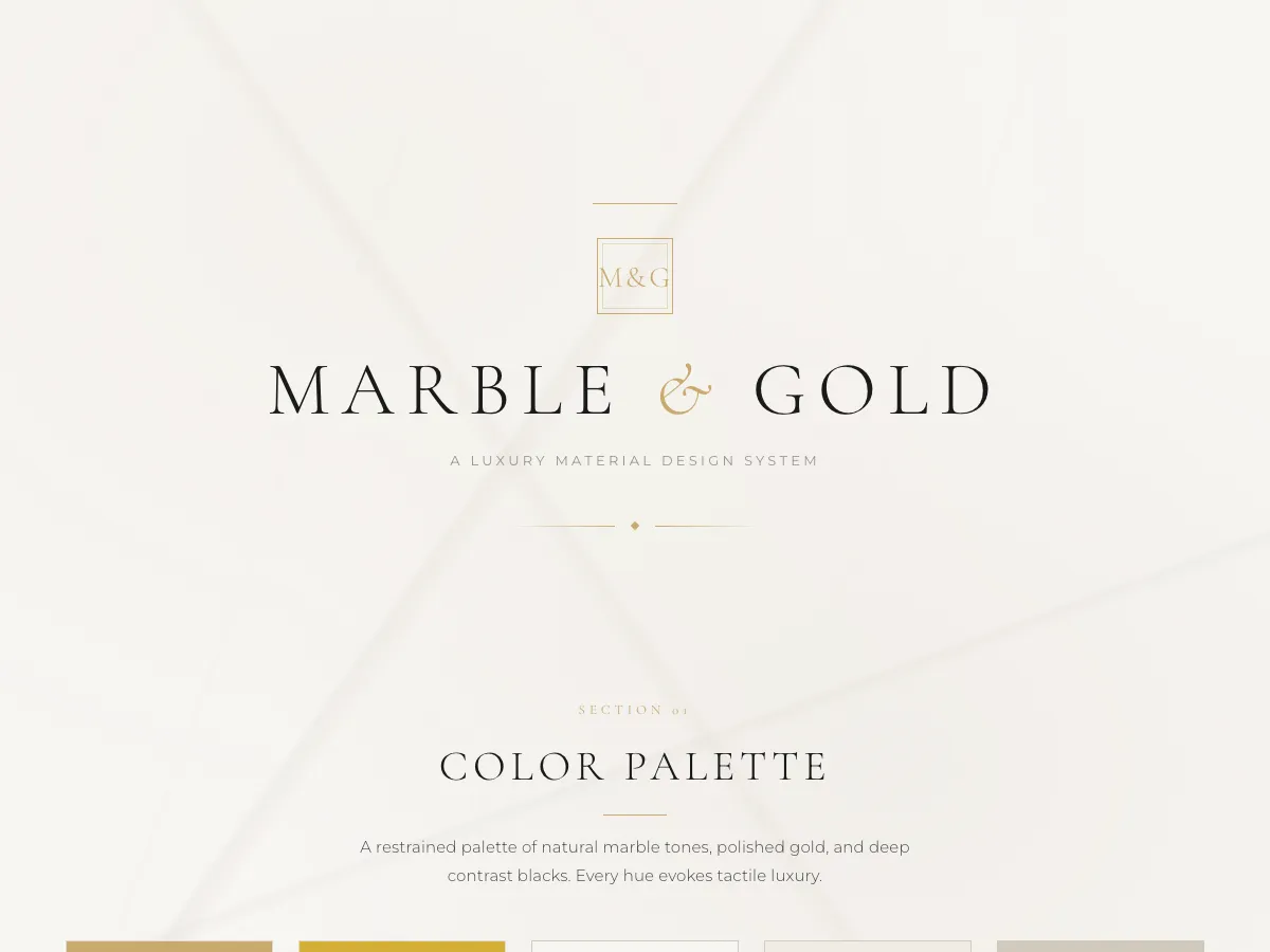 Marble & Gold style preview