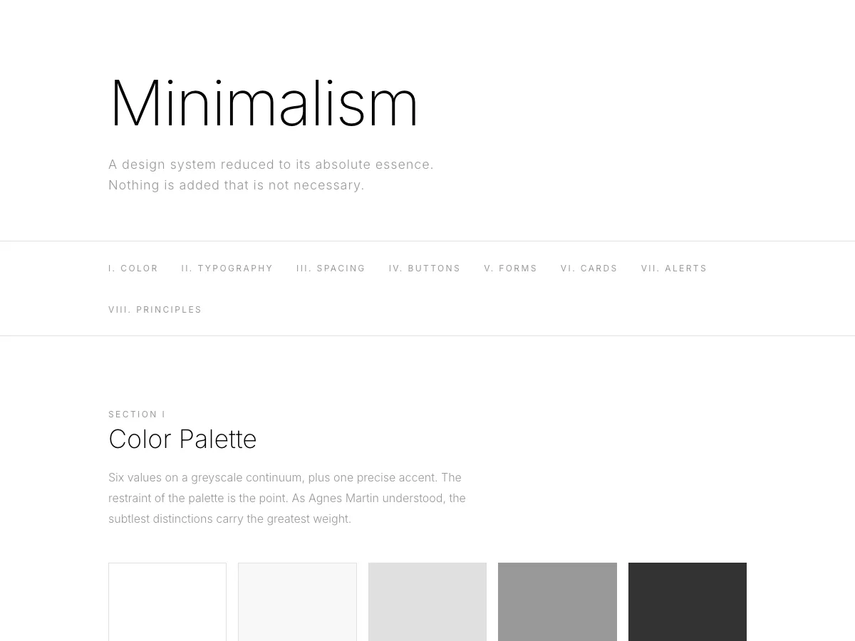 Minimalism style preview