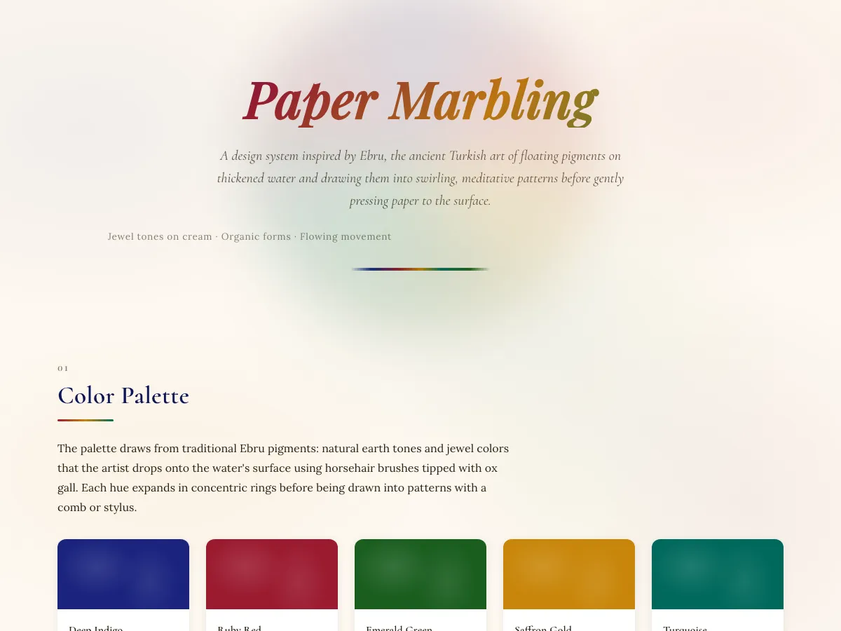 Paper Marbling style preview