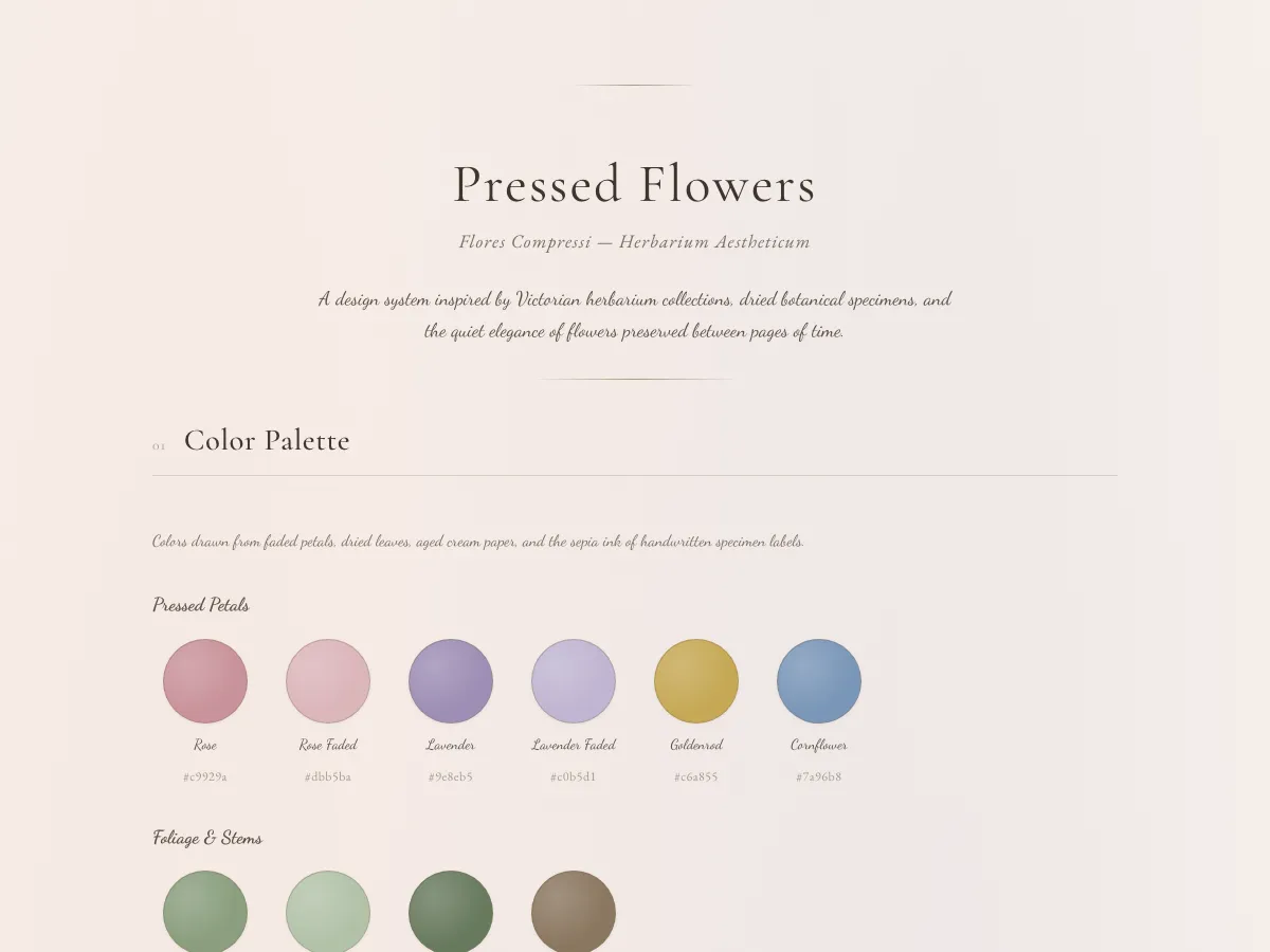 Pressed Flowers style preview