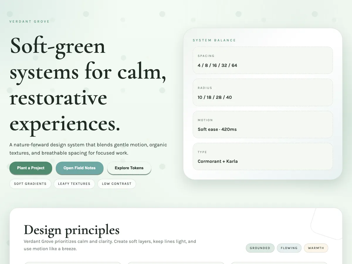 Verdant Grove style preview