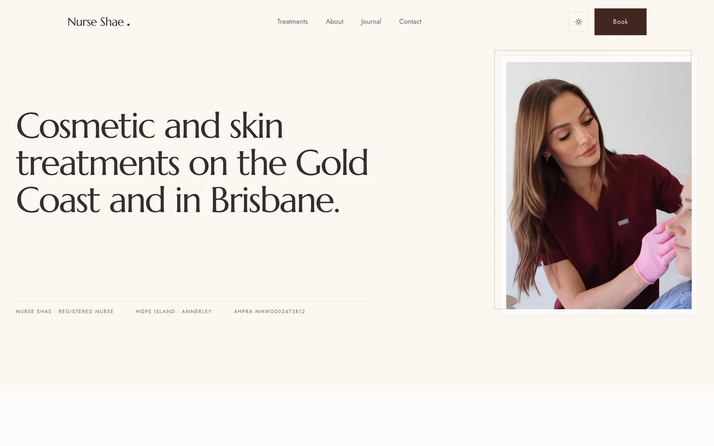 Nurse Shae website built by LUNA Systems