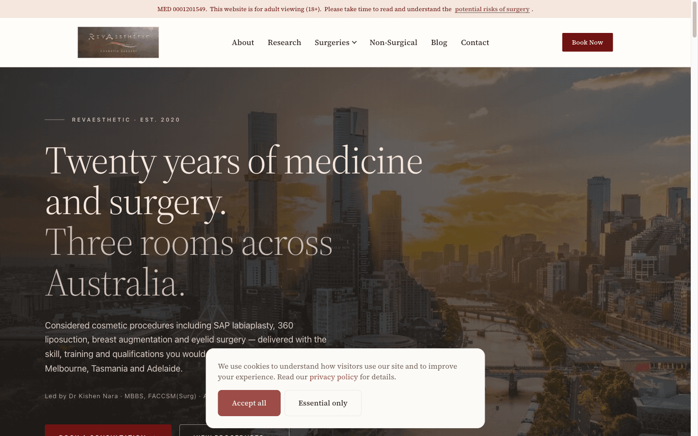 RevAesthetic website built by LUNA Systems
